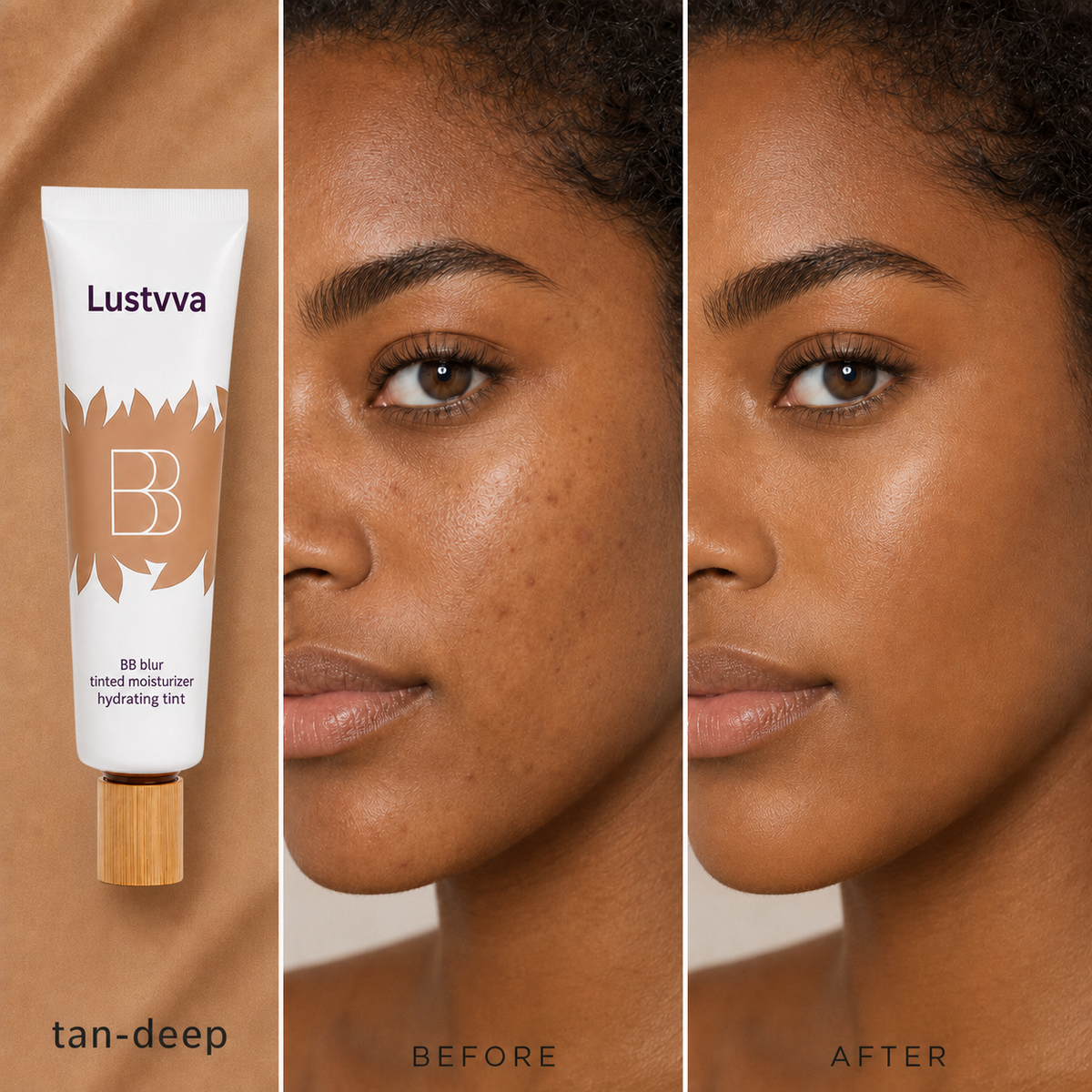 Lustvva™ BB Blur Tinted Moisturizer SPF 30 — Free Round Blending Brush Included