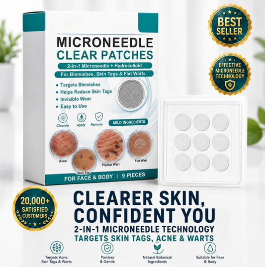 tryskintle 2-in-1Microneedle & HydrocolloidPatch  Invisible Face &Body Patches for RaisedMoles, Acne, Flat Warts &Skin Tags - Helps Improvethe Appearance of Wrinkles,Scars & Blemishes