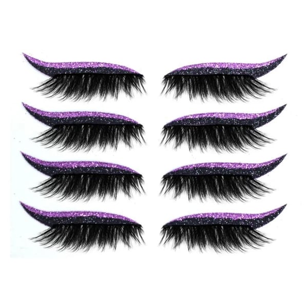 Reusable Eyeliner And Eyelash Stickers (4 Pairs)