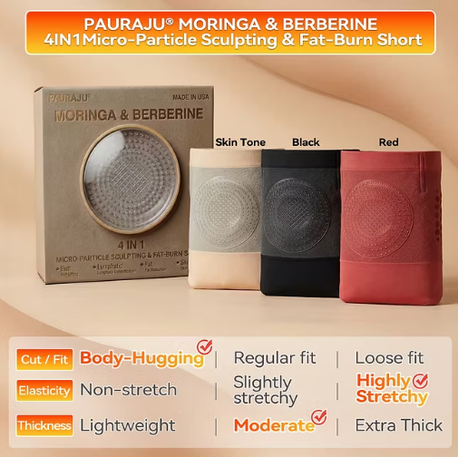 🩳Official Brand Store | 🎇2026 Moringa & Berberine 4-In-1 Micro-Particle Sculpting & Fat-Burn Shorts